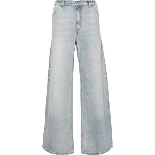 Courrèges jeans dritti a vita media - blu
