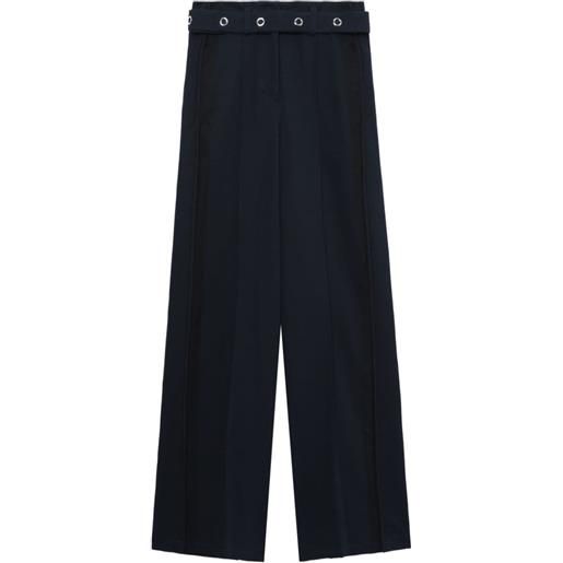 3.1 Phillip Lim belted pleat-detail straight-leg trousers - nero