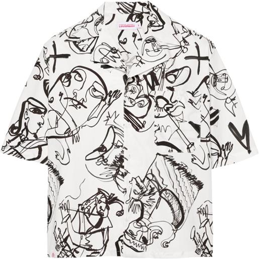 Charles Jeffrey Loverboy camicia con stampa - bianco