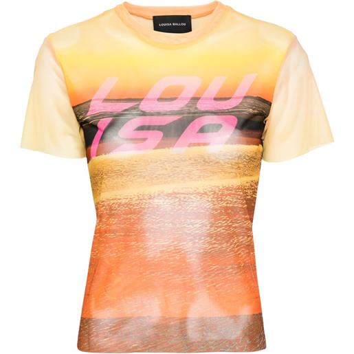 Louisa Ballou t-shirt beach con stampa - arancione