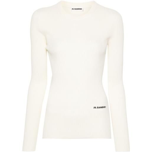 Jil Sander maglione con stampa - bianco