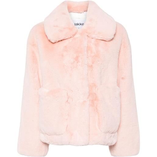 Jakke giacca in finta pelliccia traci - rosa