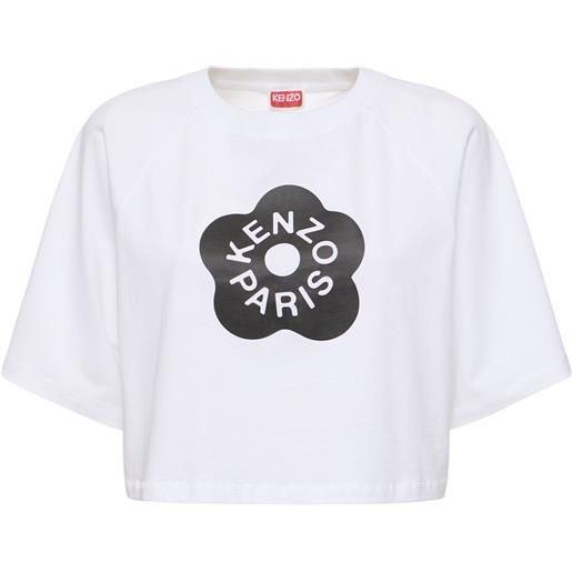 KENZO PARIS t-shirt cropped boxy fit in cotone