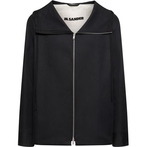 JIL SANDER giacca boxy fit in cotone / zip