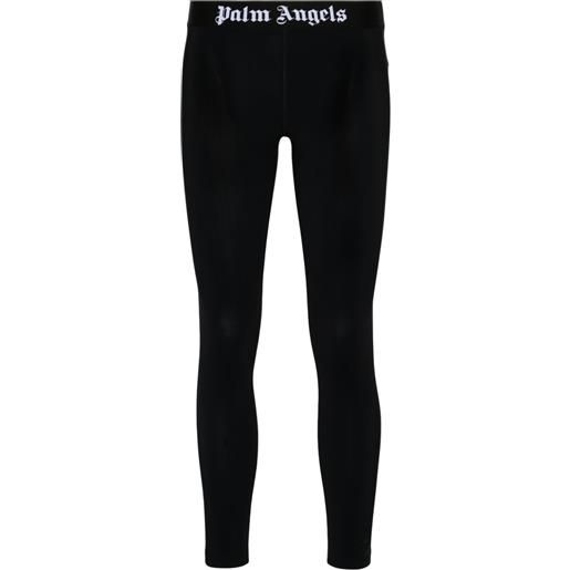 Palm Angels leggings con stampa crop - nero