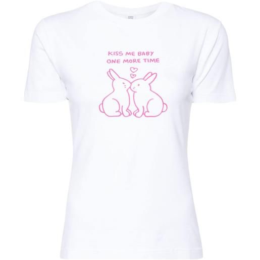 VETEMENTS kissing bunnies cotton t-shirt - bianco