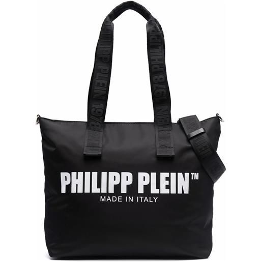 Philipp Plein borsa tote con stampa - nero