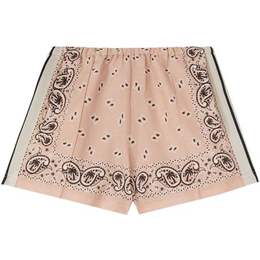 Palm Angels shorts sportivi con stampa paisley - rosa
