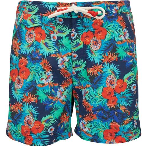 Orlebar Brown floral-print drawstring swim shorts - blu