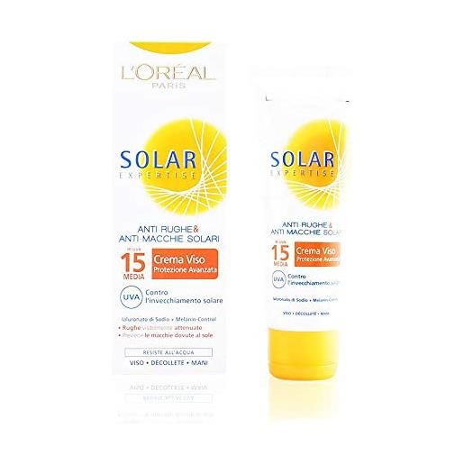 L'Oréal Paris sublime sun crema viso protettiva anti rughe anti macchie solari ip15