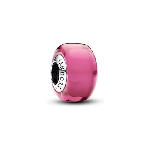 Pandora charm momenti 793107c00 rosa murano