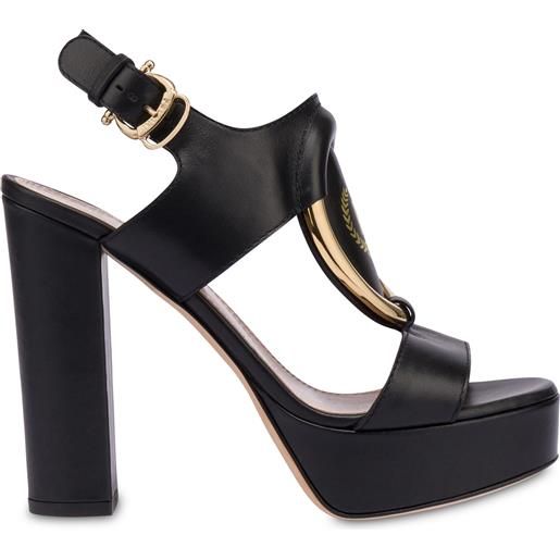 POLLINI sandali con plateau wonder - nero