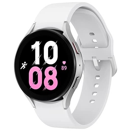 Samsung galaxy watch5 lte 44 mm orologio smartwatch, monitoraggio benessere, fitness tracker, batteria a lunga durata, bluetooth, silver [versione italiana]