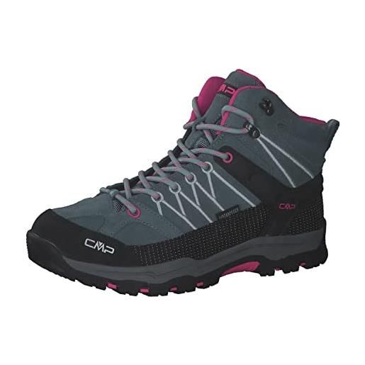 CMP unisex - bambini e ragazzi kids rigel mid trekking shoe wp scarpe da trekking alta, fard ghiaccio, 38 eu