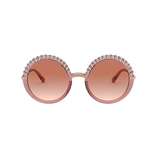 Dolce & Gabbana 0dg6130 occhiali, transparent pink, 52 donna
