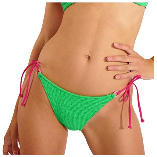 Banana moon lenka scrunchym parte inferiore del bikini, verde, xs donna