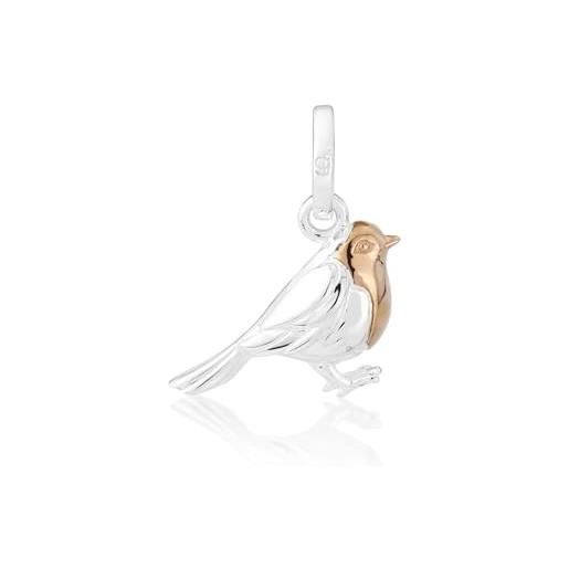 Life Charms Bracciale Con Ciondolo Pettirosso – 'Quando I Cari Sono Vicini' – Placcato Argento, In Confezione Regalo