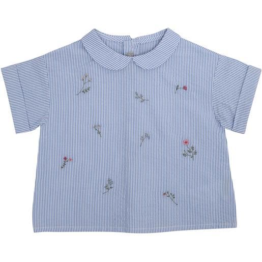 IL GUFO camicia con ricami floreali