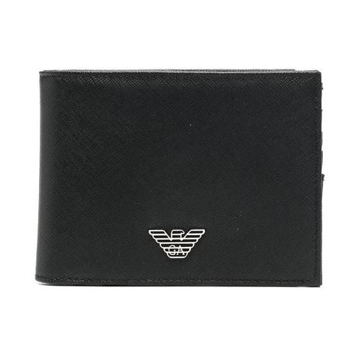 Emporio Armani portafoglio bifold con placca logo