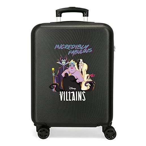 Disney villains valigia da cabina incredibilmente favolosa nero 38x55x20 cm abs rigido chiusura a combinazione laterale 35l 2 kg 4 doppie ruote bagaglio a mano