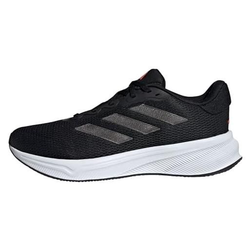 adidas response, scarpe da ginnastica uomo, core black/ftwr white/core black, 43 eu