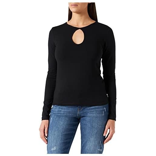 Urban Classics manica lunga da donna con buco della serratura organico t-shirt, nero, xxl