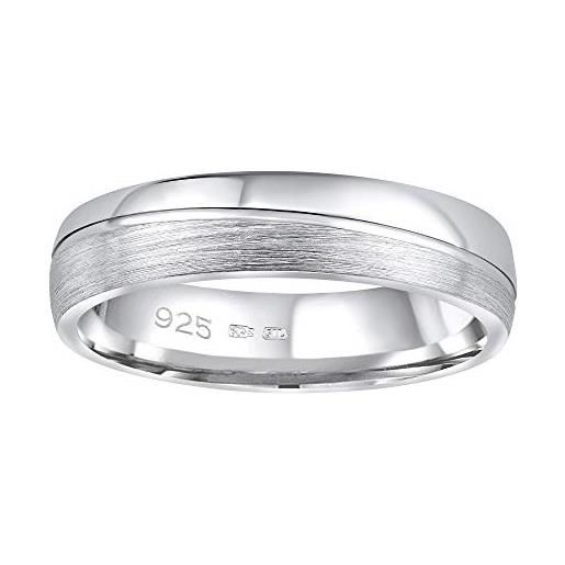 SILVEGO anello nuziale da uomo o donna in argento 925 glamis
