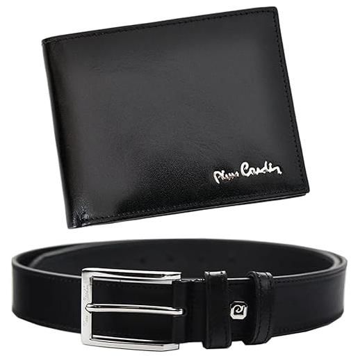 Pierre Cardin set regalo da uomo portafoglio e cintura elegante realizzato