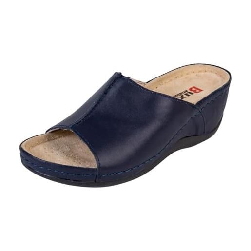 Buxa anatomic bz320 zoccoli donna scarpe di pelle pantofole sabot sandali (grigio, sistema taglie calzature eu, adulto, donna, numero, media, 36)