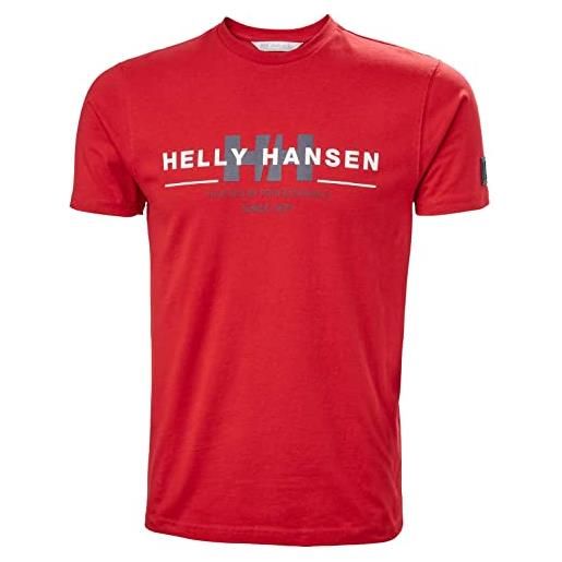 Helly Hansen grafica maglietta, colore: rosso, s uomo