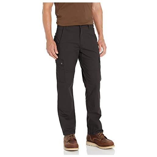Carhartt rugged flex relaxed fit ripstop cargo work pant pantaloni utility, nero, 36w x 34l uomo
