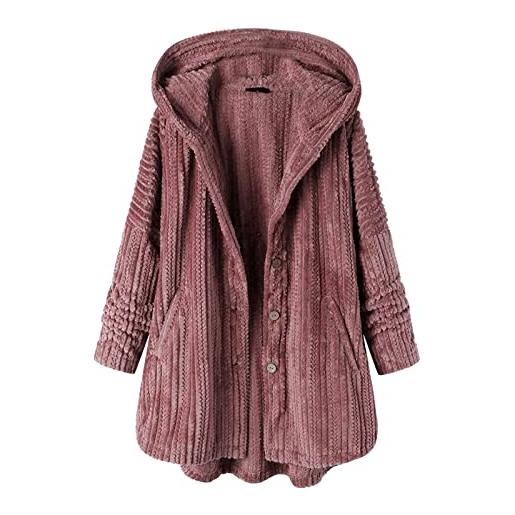 HUyydza 2022 nuovi stili vestiti invernali taglie forti felpe con cappuccio a maniche lunghe giacche per le donne cappotto lana cotta