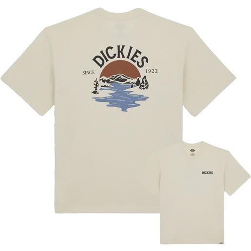 Dickies - t-shirt in cotone - beach tee ss whitecap gray per uomo in cotone - taglia s, m, l, xl - bianco