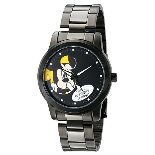 Disney orologio analogico al quarzo unisex adulti con cinturino in acciaio inossidabile w001840