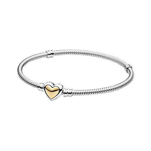 PANDORA braccialetto donna argento placcato oro non è un gioiello - 599380c00, 16 cm