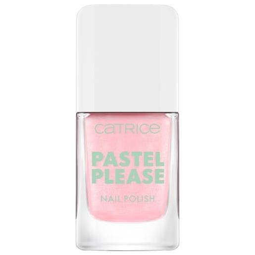Catrice pastel please nail polish, n. 010, rosa, a lunga durata, altamente pigmentato, brillante, colorante, senza acetone, vegano, senza particelle di microplastica, senza profumo, confezione da 1