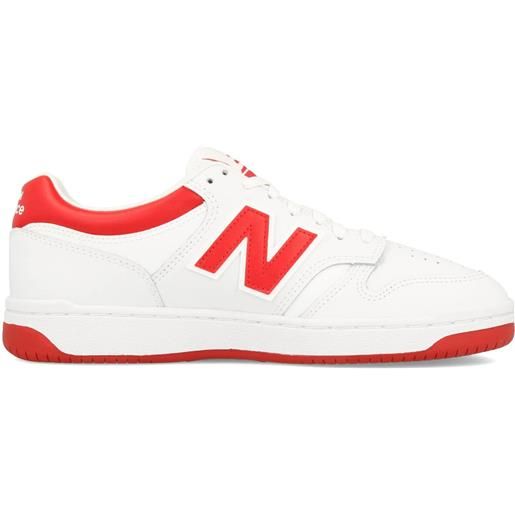 New balance scarpe moda uomo 480 white - light red