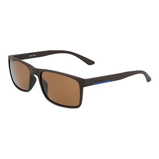 Calvin Klein ck21508s occhiali da sole, 210 matte brown, taglia unica unisex