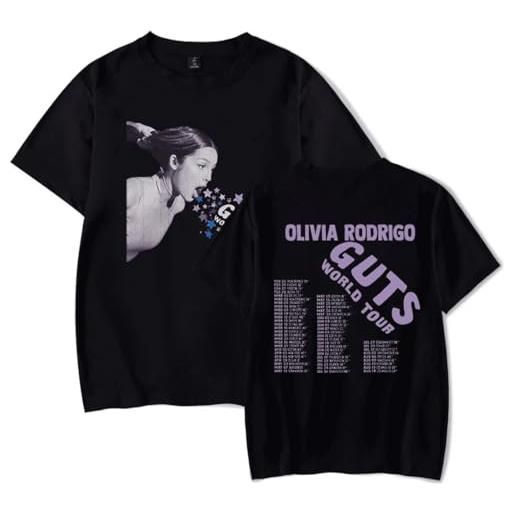 NEWOK or guts world tour t shirt singer top album surrounding tee trend top short sleep donna t-shirt uomo (s, black)