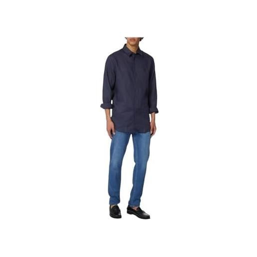 Trussardi jeans da uomo marchio, modello 5 pocket 370 close denim blue stretch 52j00000-1y000200, realizzato in cotone. 38 blu