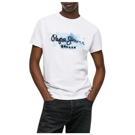 Pepe Jeans golders n, t-shirt uomo, bianco (optic white), s