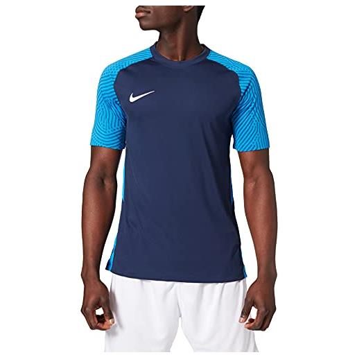 Nike dri-fit strike ii, maglia manica corta unisex-adulto, midnight navy/foto blau/weiss, m