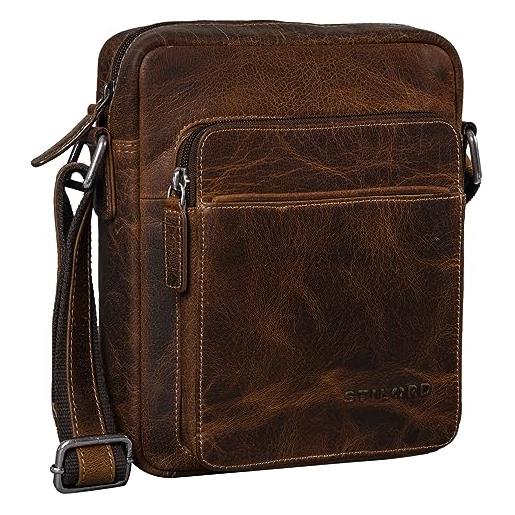 Borsa Tracolla Uomo Borsello Uomo STILORD In Vera Pelle - Tracolla