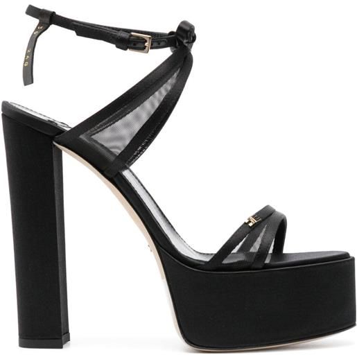 Elisabetta Franchi sandali con plateau 140mm - nero