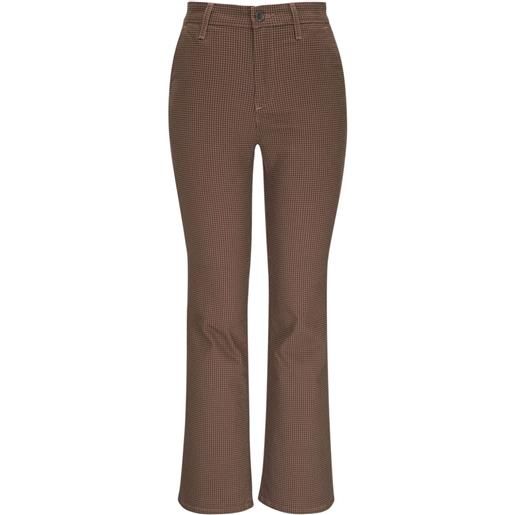 AG Jeans pantaloni a quadri - marrone