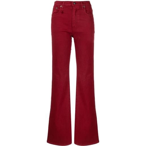 R13 jeans svasati a vita media - rosso