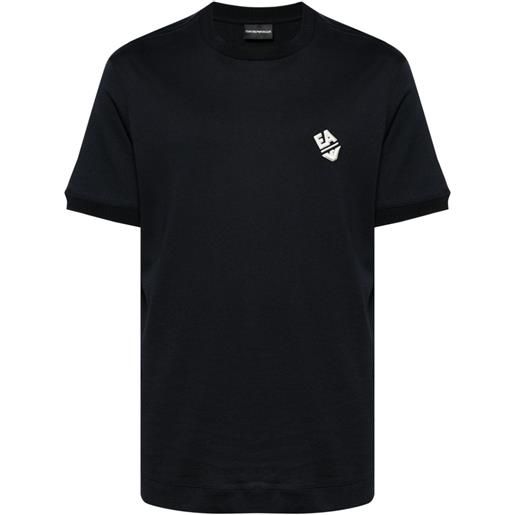 Emporio Armani t-shirt con ricamo - nero