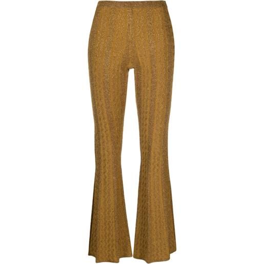 SANDRO pantaloni svasati a zigzag - oro