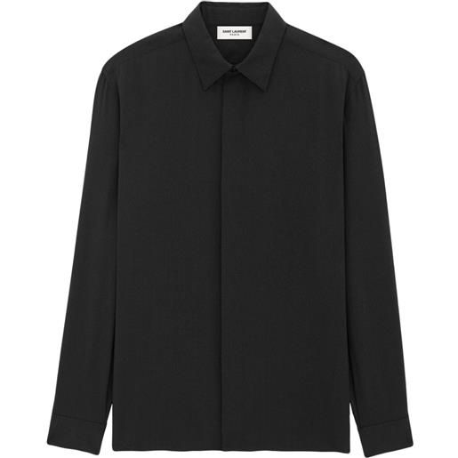 Saint Laurent camicia a maniche lunghe - nero