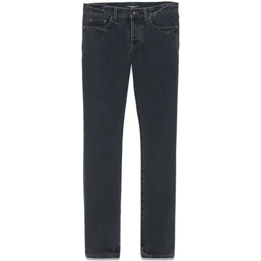 Saint Laurent jeans slim con cinque tasche - nero